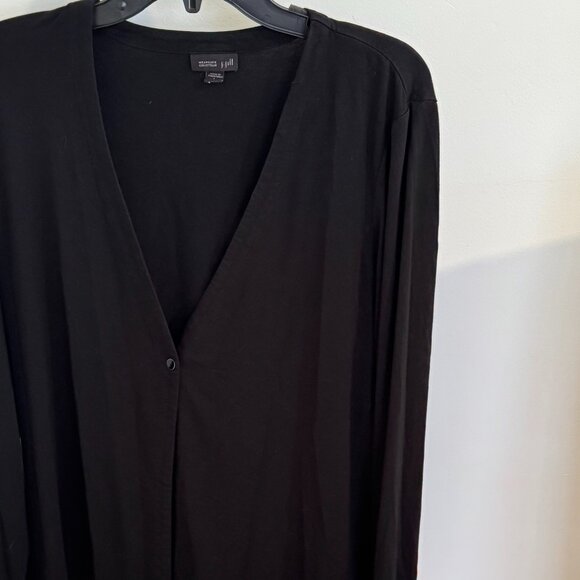 J.Jill Wearever collection one-button flowy jersey knit cardi, black, size PL - Picture 5 of 12